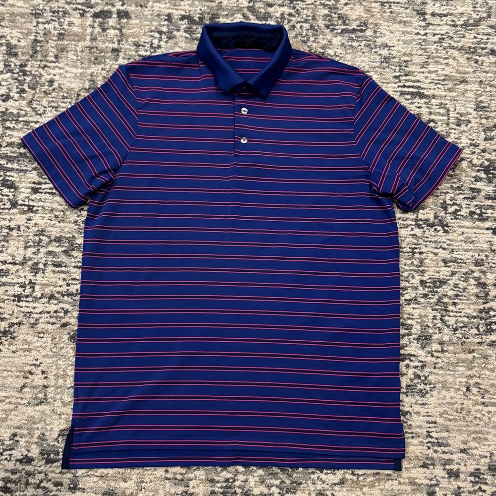 Greyson Performance Golf Polo Striped Men’s Medium Vaquero Golf Club